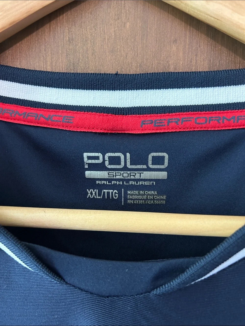 Polo Ralph Lauren Navy USA Rugby Pullover with Red Stripe xxl